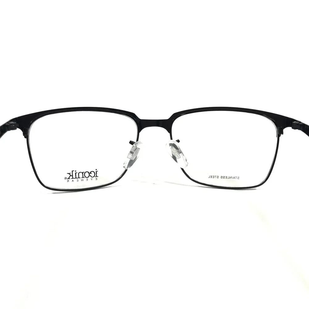 Iconik Eyeglasses Frames Chase C01 Black Square Full Rim 56-17-140